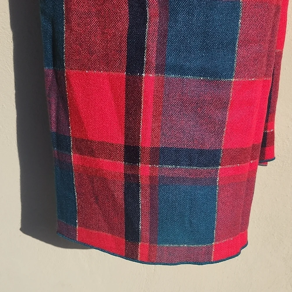 Vintage Red, Green, Gold Vintage Square tablecloth by Vera Neumann